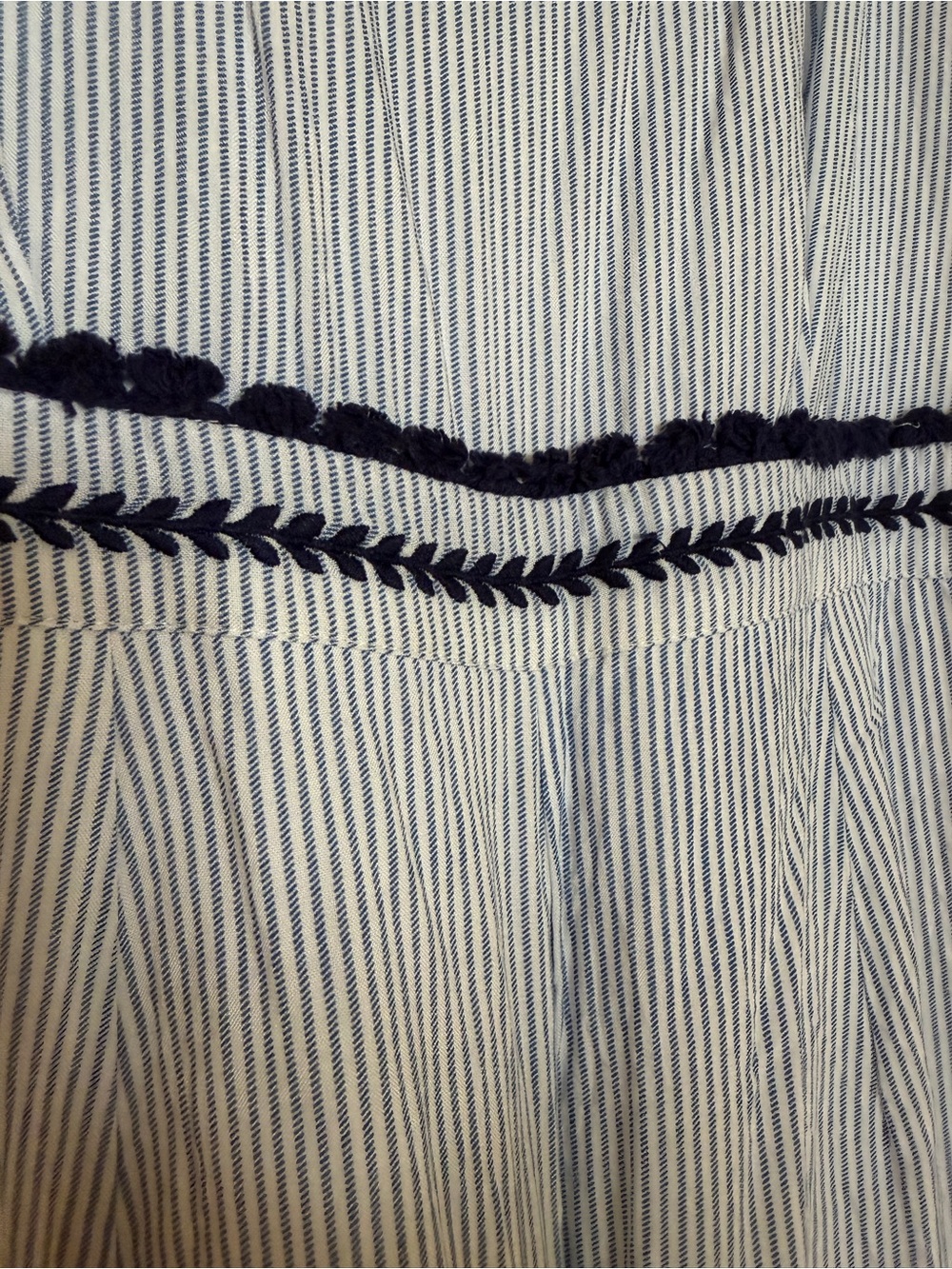 Japna Light Blue and Navy Striped Spaghetti Strap Jumpsuit - Picture 4 of 8